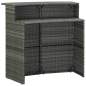 Preview:  Garten-Bartisch Grau 120x55x110 cm Poly Rattan 