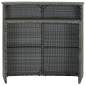 Preview:  Garten-Bartisch Grau 120x55x110 cm Poly Rattan 