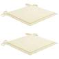 Preview:  Gartenstuhl-Kissen 2 Stk. Creme 40x40x4 cm Oxford-Gewebe