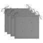 Preview:  Gartenstuhl-Kissen 4 Stk. Grau 50x50x3 cm Oxford-Gewebe