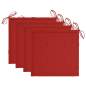 Preview:  Gartenstuhl-Kissen 4 Stk. Rot 50x50x3 cm Oxford-Gewebe