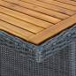 Preview:  Gartentisch Dunkelgrau Poly-Rattan und Akazie Massivholz