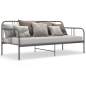 Preview:  Schlafsofa Bettgestell Grau Metall 90x200 cm