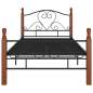 Preview: 324940  Bed Frame Black Metal 100x200 cm