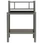 Preview:  Nachttisch Grau und Schwarz 45x34,5x60,5 cm Metall und Glas