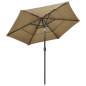 Preview: Sonnenschirm mit Aluminium-Mast 3-lagig Taupe 2,5 m