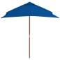 Preview:  Sonnenschirm mit Holzmast Blau 150x200 cm
