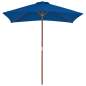 Preview:  Sonnenschirm mit Holzmast Blau 150x200 cm