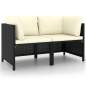 Preview:  2-Sitzer-Gartensofa mit Kissen Schwarz Poly Rattan