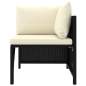 Preview:  2-Sitzer-Gartensofa mit Kissen Schwarz Poly Rattan