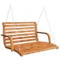 Preview: Schaukelbank Bugholz Massiv mit Teak-Finish 126x63x92 cm Preview: Schaukelbank Bugholz Massiv mit Teak-Finish 126x63x92 cm