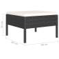 Preview:  6-tlg. Garten-Lounge-Set mit Auflagen Poly Rattan Schwarz