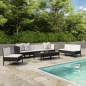 Preview:  9-tlg. Garten-Lounge-Set mit Auflagen Poly Rattan Schwarz