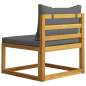 Preview:  4-Sitzer-Gartensofa mit Auflage Akazie Massivholz