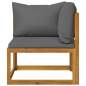 Preview: 9-tlg. Garten-Lounge-Set mit Auflagen Massivholz Akazie Preview: 9-tlg. Garten-Lounge-Set mit Auflagen Massivholz Akazie