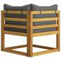 Preview: 9-tlg. Garten-Lounge-Set mit Auflagen Massivholz Akazie Preview: 9-tlg. Garten-Lounge-Set mit Auflagen Massivholz Akazie