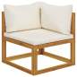 Preview:  3-Sitzer-Gartensofa mit Auflage Creme Akazie Massivholz