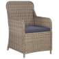 Preview:  7-tlg. Garten-Essgruppe Poly Rattan Braun