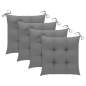 Preview:  Stuhlkissen 4 Stk. Grau 40x40x7 cm Oxford-Gewebe