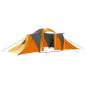 Preview: Campingzelt 9 Personen Stoff Grau und Orange 