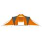 Preview: Campingzelt 9 Personen Stoff Grau und Orange 