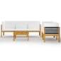 Preview:  6-tlg. Garten-Lounge-Set mit Kissen Cremeweiß Massivholz Akazie