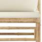 Preview:  4-tlg. Garten-Lounge-Set mit Cremeweißen Kissen Bambus