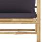 Preview:  7-tlg. Garten-Lounge-Set mit Dunkelgrauen Kissen Bambus