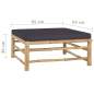 Preview:  3-tlg. Garten-Lounge-Set mit Dunkelgrauen Kissen Bambus