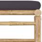 Preview:  3-tlg. Garten-Lounge-Set mit Dunkelgrauen Kissen Bambus