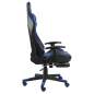 Preview:  Gaming-Stuhl mit Fußstütze Drehbar Blau PVC
