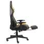 Preview:  Gaming-Stuhl mit Fußstütze Drehbar Golden PVC