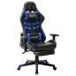 Preview:  Gaming-Stuhl mit Fußstütze Schwarz und Blau Kunstleder