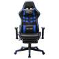 Preview:  Gaming-Stuhl mit Fußstütze Schwarz und Blau Kunstleder