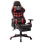 Preview:  Gaming-Stuhl mit Fußstütze Schwarz und Rot Kunstleder