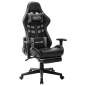 Preview:  Gaming-Stuhl mit Fußstütze Schwarz und Grau Kunstleder