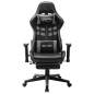 Preview:  Gaming-Stuhl mit Fußstütze Schwarz und Grau Kunstleder