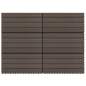 Preview:  Terrassenfliesen 6 Stk. WPC 60x30 cm 1,08 m² Dunkelbraun  