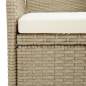 Preview: 3-tlg. Bistro-Set Poly Rattan und Hartglas Beige Preview: 3-tlg. Bistro-Set Poly Rattan und Hartglas Beige