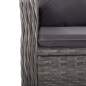Preview:  3-tlg. Bistro-Set Poly Rattan und Glas Grau