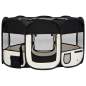 Preview:  Faltbarer Welpenlaufstall mit Tragetasche Schwarz 145x145x61 cm