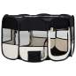 Preview:  Faltbarer Welpenlaufstall mit Tragetasche Schwarz 145x145x61 cm