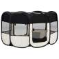 Preview:  Faltbarer Welpenlaufstall mit Tragetasche Schwarz 145x145x61 cm