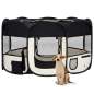 Preview:  Faltbarer Welpenlaufstall mit Tragetasche Schwarz 145x145x61 cm