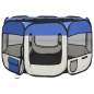 Preview:  Faltbarer Welpenlaufstall mit Tragetasche Blau 110x110x58 cm