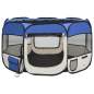 Preview:  Faltbarer Welpenlaufstall mit Tragetasche Blau 110x110x58 cm