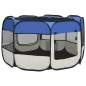 Preview:  Faltbarer Welpenlaufstall mit Tragetasche Blau 110x110x58 cm