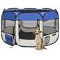 Preview:  Faltbarer Welpenlaufstall mit Tragetasche Blau 110x110x58 cm