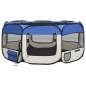 Preview:  Faltbarer Welpenlaufstall mit Tragetasche Blau 145x145x61 cm