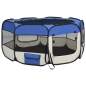 Preview:  Faltbarer Welpenlaufstall mit Tragetasche Blau 145x145x61 cm